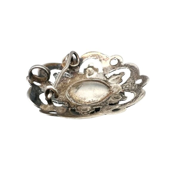 Vintage Peruvian Llama Sterling Silver and 18k Gold Pendant Brooch Pin Alpaca - Picture 8 of 8